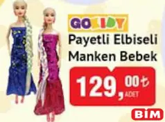 GOKİDY OYUNCAK PAYETLİ ELBİSELİ MANKEN BEBEK